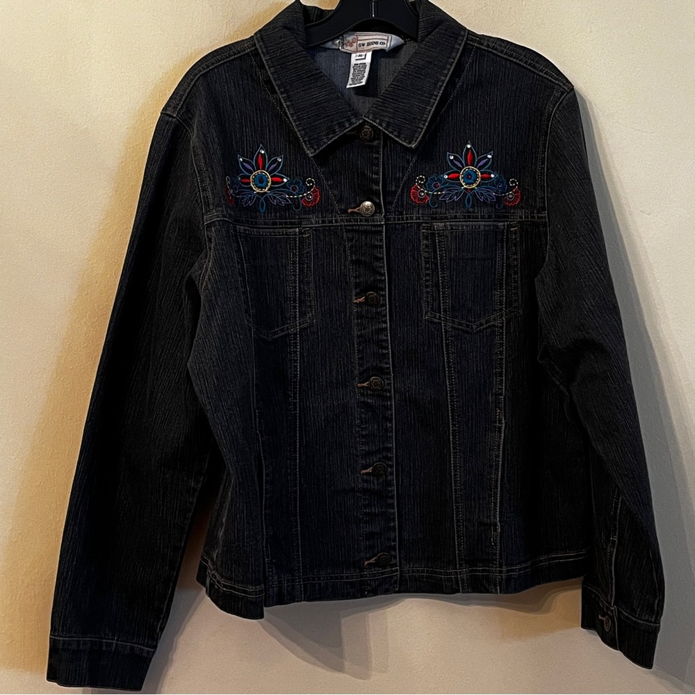GW Jeans Co. Embroidered Denim Jacket Size XL